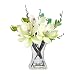 Nearly Natural Magnolia Arrangement with Vase