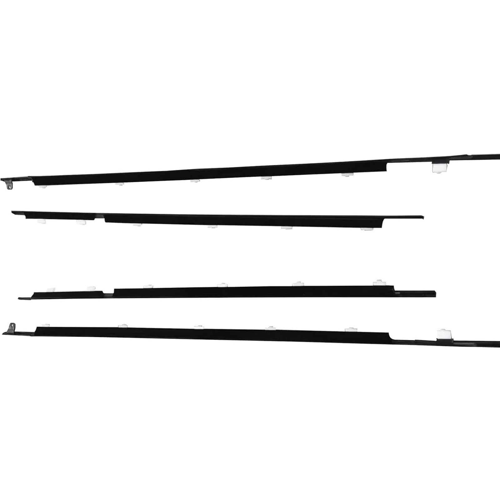 Glilar Black Automotive Window Seals Compatible With Lexus For Lx450 1996-1998 4Pcs Car Window Weatherstrip Belt Trim Sealing Outer Glass 7572060021(Black)