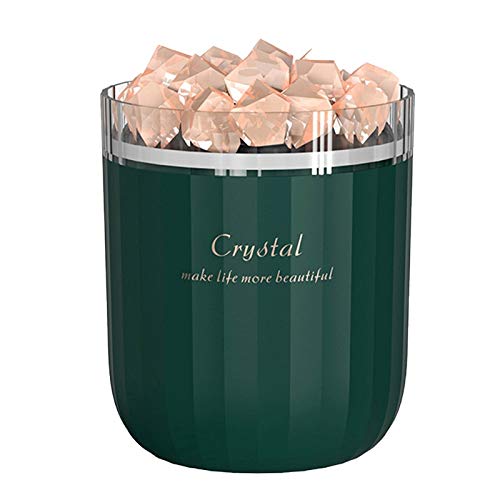 grounds Portable USB Air Humidifier Crystal Salt Stone Oil Diffuser for Home Decor Car Desktop Air Purifier Sprayer, Green