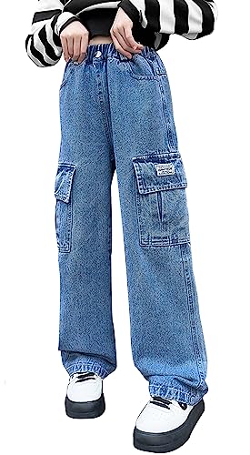 Produktbild von Jungen Thermojeans Kinder Winterhose Gefütterte Jeans Mit Fleece Innen Elastischer Bund Kordelzug Stretch Denim Regular Fit 5 Pocket Stonewashed Warm Robust Fuer Schule Kindergarten Spiel