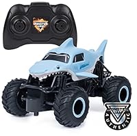 Monster Jam, Megalodon RC, Ferngesteuerter Truck im Megalodon Hai-Design, für drinnen und draußen, Maßstab 1:24, ab 3 Jahren