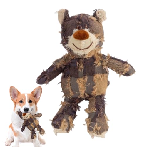 Giocattolo da masticare a forma di orsetto, resistente, lenitivo, per cani impegnati, gioco interattivo a forma di orso, per animali per razze piccole, medie e grandi