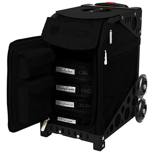 ZUCA Sport Artist Stealth Bag and Black Frame with Non-Flashing Wheels includes 4 Large Utility Pouches