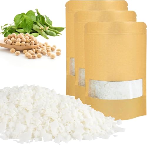 Natural Soy Wax Flakes – 2kg Vegan Candle Wax, Clean-Burning & Low-Soot, DIY Wax for Candle Making for Beginners & Professionals, Smooth Melting for Handmade Candles & Crafts, 100% Natural Soy Wax