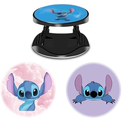 Lucen Blais 4 Pack/Multifunction Cell Phone Stand Holder and Grip Blue Pink Cloud Cute Foldable Phone Kickstand Mount Compatible for Smartphones Cover