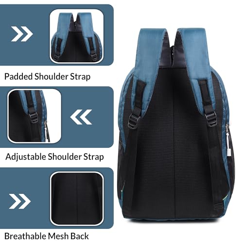 Image of Original Stylish 10L Lightweight Laptop Backpack for Office, College & Travel - Water-Resistant School Bag with Adjustable Shoulder Straps, Breathable Mesh Back Panel, Front Utility Pocket