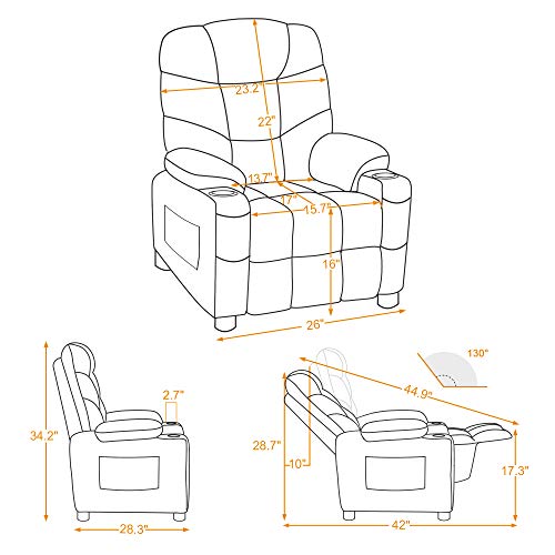 Mcombo 6160-KIDS RECLINER Big Kids Recliner For Ages 3+ thumb #1