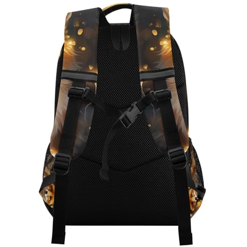 Cute Fox Backpack for Boys Girls,School Elementary Bookbags with Chest Clip 202A05412