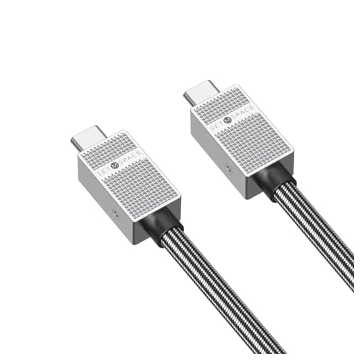 SETMSPACE USB C Data Cable [20 Gbps] 240W PD Fast Charging Cable, USB Cable [4K@60Hz] USB 3.2 Gen 2x2, Extra-Tough Type C Charger Cord, Braided USB C Cable for Laptop- 6.56ft
