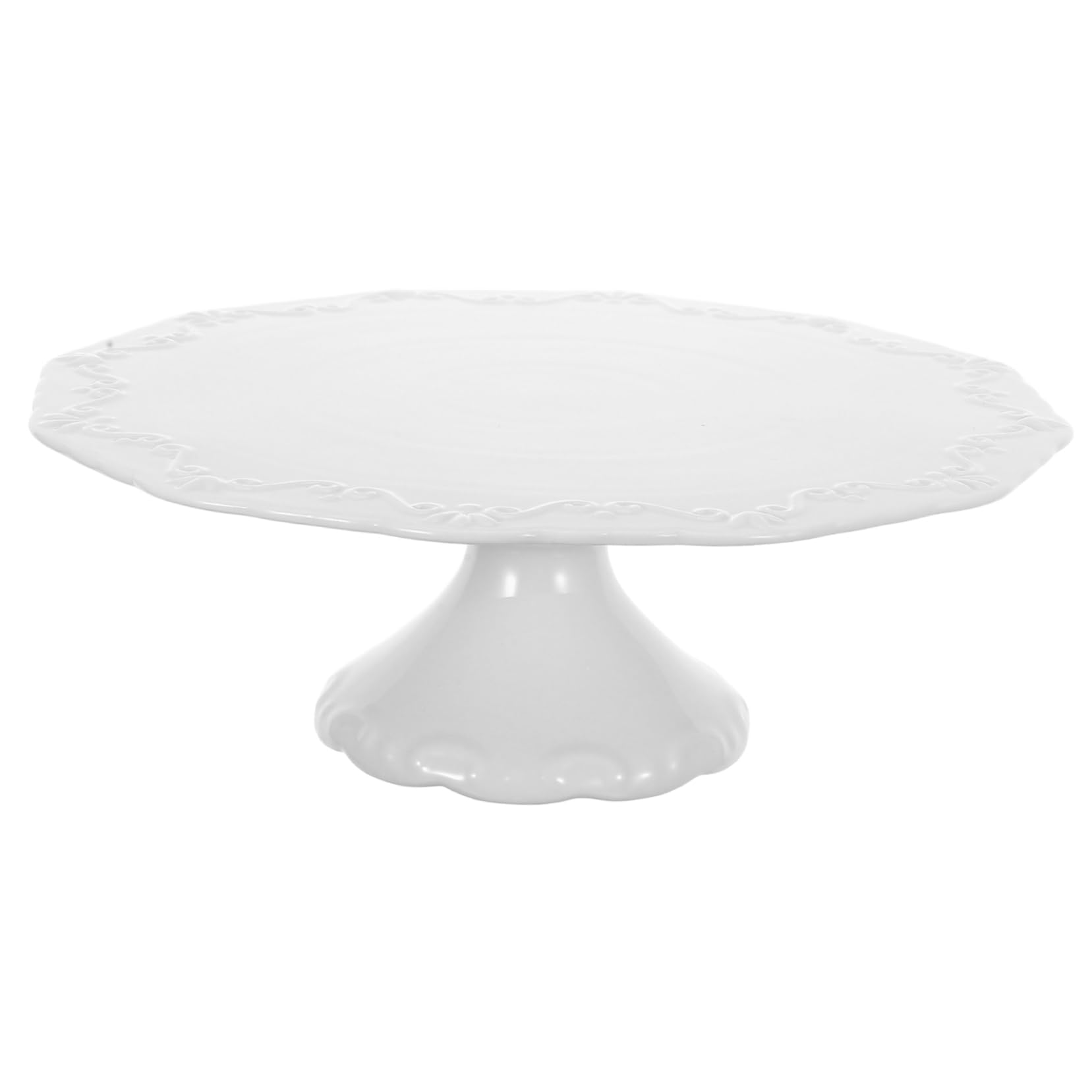 Gatuida Cake Stand in Ceramica Bianco, Supporto Dessert Elegante