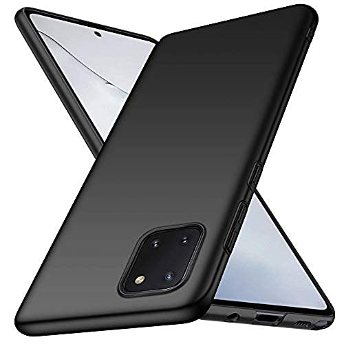 Image of Mobile Back Cover Case for Samsung A81 (Silicone Case|CameraProtection|Black SC1510)