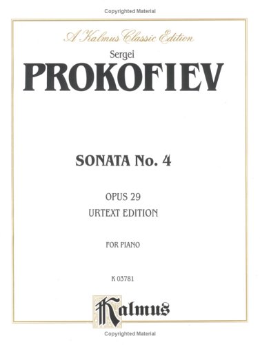 Partition Imprimée Prokofieff Sonata No. 4 Recueil pour Piano Seul Classique