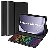TaIYanG Funda con teclado retroiluminado para Samsung Galaxy Tab A11+ /A9+ Plus de 11 pulgadas (2025/2023),apagado y