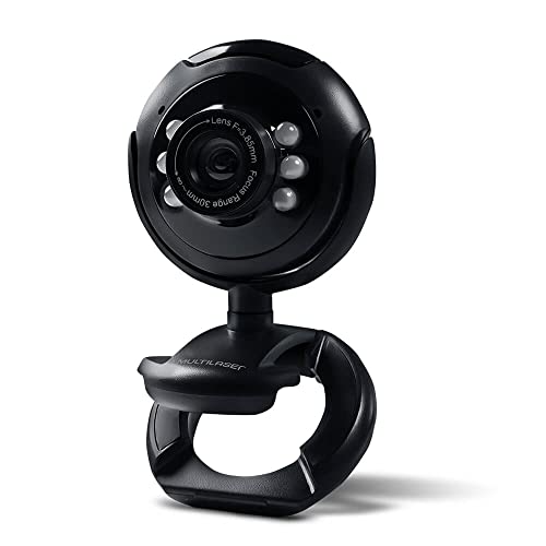 Webcam Standard 480p 30Fps Led Noturno c/Botão Snapshot Microfone Conexão Usb Preto - WC045