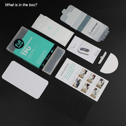 Ibywind Protector de Pantalla para Mi 10 / Mi 10 Pro [2 Piezas],con Protector de Lente de Cámara,Atrás Pegatina Protectora Fibra de Carbono,[Admite la función de Huella Digital]