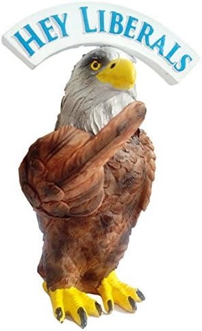 BobbleFingers Trump Eagle Bobble FU%K Liberals BOBBLING Middle Finger BobbleHead New in Box Patriotic American Flag Offensive Toy Doll