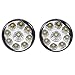 KIMISS 2X Car White 9‑SMD LED Daytime Running Light DRL Fog Lamp Head Bulbs, Super Bright, Energy Saving, KIMISSqzsxvip3go