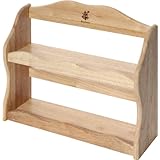 不二貿易(Fujiboeki) 調味料ラック スパイスラック 2段 幅30×奥行9.5×高さ26cm ナチュラル 木製 天然木 キッチン収納 ボヌール 94383