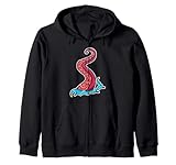 Octopus Sea Monster Kraken, ventagli di polpi con tentacoli rossi Felpa con Cappuccio