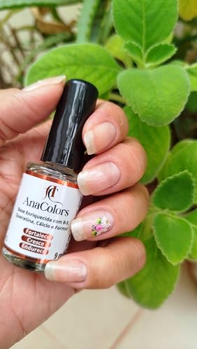 Base Fortalecedora Para Unhas Fracas AnaColors Com Vitamina B-5 e Cálcio.