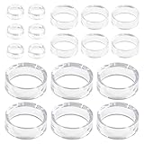 Coufce Acrylic Sphere Stand, Clear Ball Stand, Round Spheres Display Stands for Golf Ball, Crystal Ball, Baseball, Softball, Marbles, (6Small+6Medium+6Large)