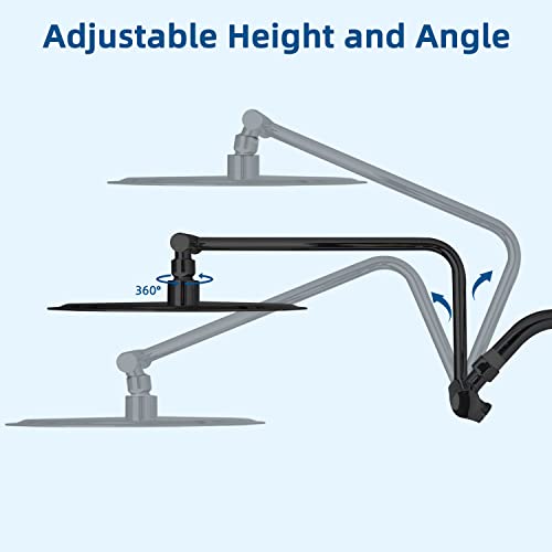 Ifealclear Rain Shower Head, 10” High Pressure Rainfall Shower Head With 12 Inch Adjustable Extension Arm, 7 Settings Handheld Shower Head Combo, 70” Hose, 3-Way Diverter, Oil Rubbed Bronze #TOP2