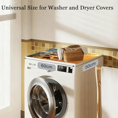 Image of Washer and Dryer Covers for the Top, Non-slip Dryer Top Protector Mat, Dust-proof Washing Machine Cover, 23.6 inch x 19.7 inch (Starfish, 23.6 inch x 19.7 inch)