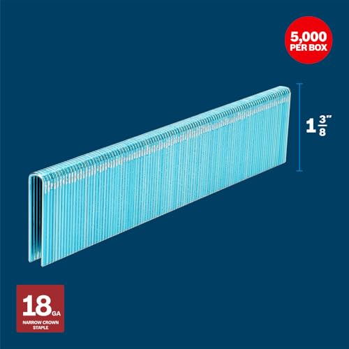 Image of Bosch GTH18G137GV - 1-3 /8 in. 18ga Narrow Crown Staples (5000 Per Box)