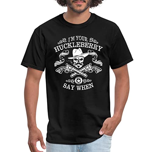 T-Shirt Homme 'Tombstone Huckleberry' Blanc - Taille S à 5XL, 100% Coton, Neuf