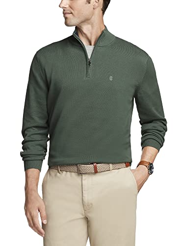 IZOD Men's Classics Long Sleeve Quarter Zip Lightweight Pullover Sweater