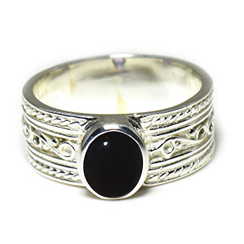 Image of 55Carat Choose Your Color Genuine Gemstone Sterling Silver Ring Band Vintage Handmade Jewelry Sizes 5-12