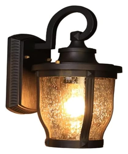 Lámpara de pared Luminaria para exteriores IP65 Apliques externos impermeables Iluminación de pared Luces de porche Pantalla de lámpara de vidrio Lámparas de pared exteriores para patio Jardín Balcón