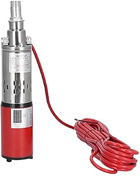 DC 12V Solar Stainless Steel Pump Submersible Deep Well Pump Solar Screw Pump High Screw Well Submersible Pump for Fishing Boat Fish Pond Agricultural Irrigation