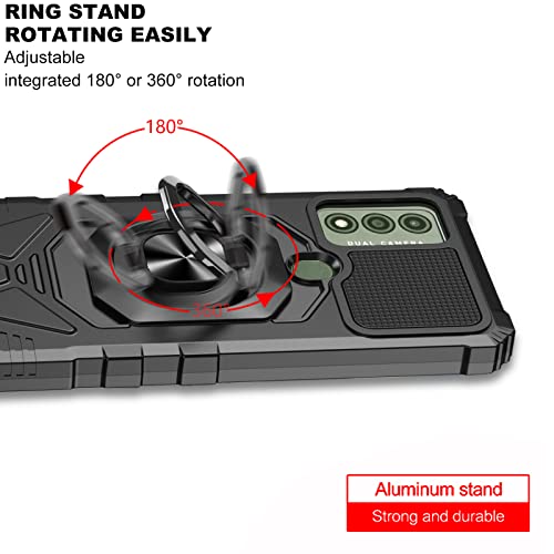 Ailiber For Wiko Voix Phone Case, Wiko Voix U616At Case With Screen Protector, Ring Kickstand For Magnetic Car Mount, Military Grade Protection, Durable Shockproof Protective Cover For Wiko Voix-Black #TOP3