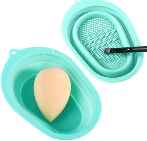 DUcare Makeup Brush Cleaner Shampoo Soap Solid Brush Cleaning Mat Removes Cosmetic Color Brush Cleaner Pad for Cleaning Makeup Sponges Brushes