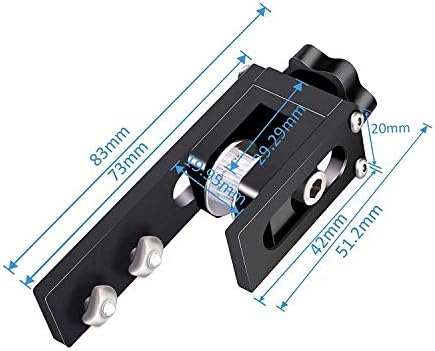 UniTak3D Ender 3 Belt Tensioner X axis Upgrades 2020 Profile for Ender 3 Pro,Ender 3 V2,CR 10,CR 10S,Tronxy X3 3D Printers(Black)