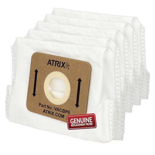 Image of Atrix VACBP6-5P Replacement HEPA Filters for Atrix Backpack Vacuum, 5-Pack , White