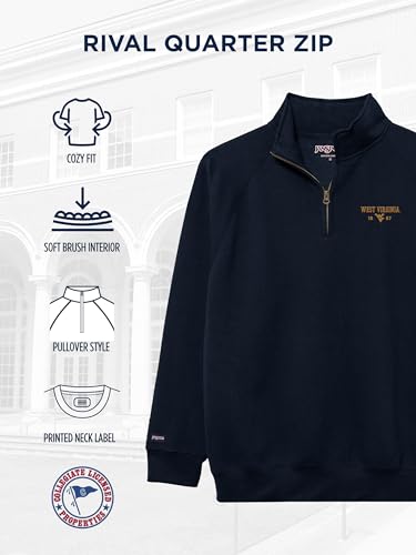 Image of JanSport Unisex Adult NCAA Officially Licensed Rival Long Sleeve Stand-Up Collar Quarter Zip Sweatshirt
