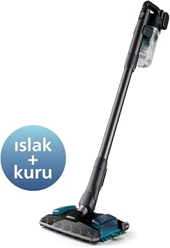 Philips 8000 Serisi Aqua Plus Kablosuz Dik Süpürge, 25.2 V, 80 dk'ya kadar Çalışma Süresi, XC8057/01