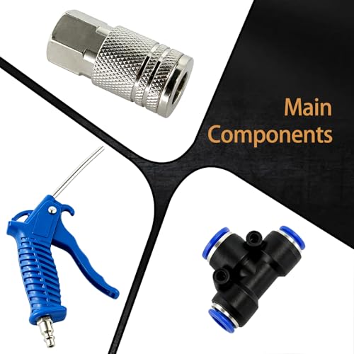 uvbws Air Blow Gun Kit, Blue, 16ft 8mm OD Coil PU Air Hose by uvbws - Used condition - Image 7