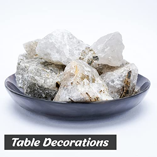 Crocon 1LB Black Rutile Rough Bulk Natural Stone Raw Gemstone Tumbling Cabbing Polishing Mining Chakra Balancing Reiki Healing Good Luck Home Office Decor