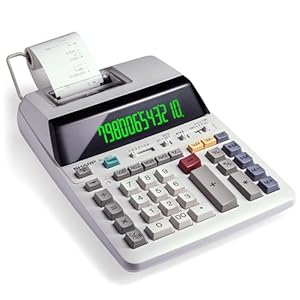 Sharp EL-1801V Ink Printing Calculator, 12-Digit LCD, AC Powered, Off-White, Ideal for Business & Office Use, Easy-to-Read Display & Durable Design