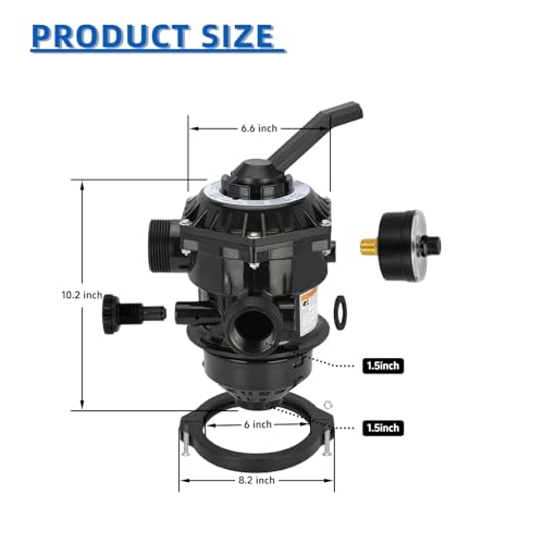COONOOL 262506 Clamp Style Valve Replacement for pentair Multiport Valve,262506 Clamp Style Valve for Sand Dollar Meteor/Tagelus Pool and Spa Sand Filter, 1-1/2-Inch 6-Way by COONOOL - Used condition - Image 2