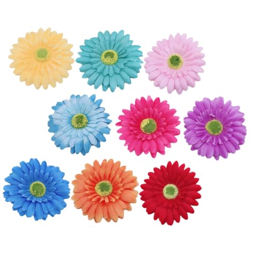 Pinces à cheveux fleurs décoratives avec clips antidérapants en tissu