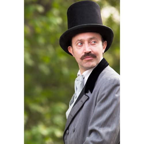 Cilindro | Cappello | Satin Nero | Taglia Unica