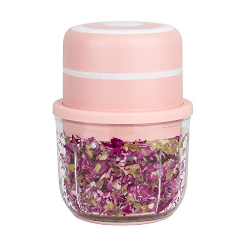 Electric Mini Food Chopper, Vegetable Chopper, Wireless Portable Food Chopper, Improved Parts, 1.2 Cup Glass Bowl Food Mixer, Te Bowl Is Larger Than Similar Products, Used For Garlic/Fruit/Vegetable