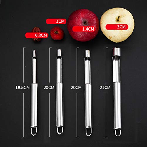 Descascador Apple Corer da BESTONZON, 4 peças, de aço inoxidável, removedor de núcleo da Apple, ferr