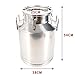 LIYUANJUN 50L /13.2Gallon Stainless Steel Milk Can, Milk Bucket with Sealed Lid Large Capacity Wine Oil Liquid Storage Can Heavy Duty Independent Embedded Bucket