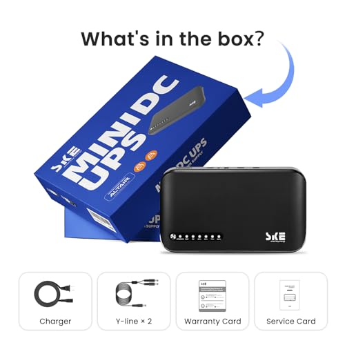 Mini UPS DC 20000mAh Battery Backup & Surge Protector Uninterruptible Power Supply for Router Modem USB Type-C Mini UPS 5V/9V/12V DC20000 Plus Altair