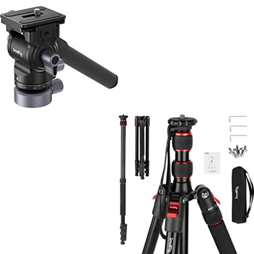 Bundle：smallrig 68" Camera Tripod+Smallrig Tripod Fluid Video Head With Leveling Base #TOP16